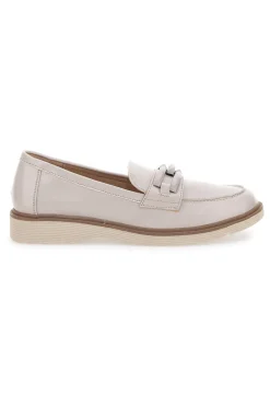 Mocassino Lucido Beige con Catenella Le Havre Paris 526817