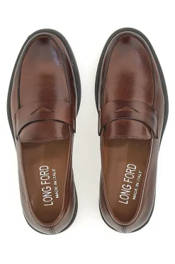 Mocassino Marrone Vera Pelle Longford 711