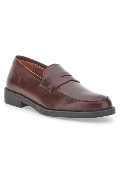 Mocassino Marrone Vera Pelle Longford 711