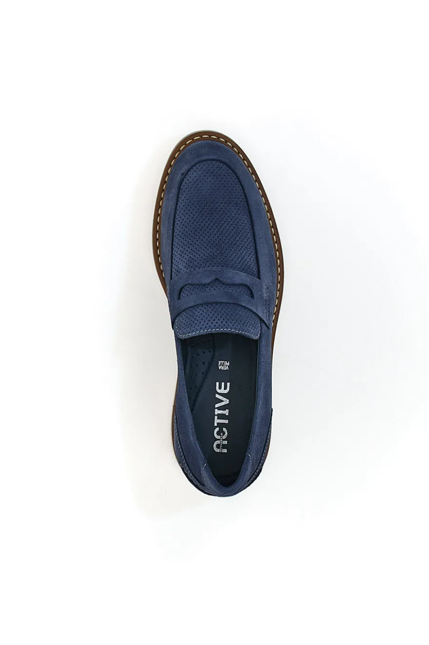Mocassino Navy Scamosciato da Uomo Pittarello Active 2402