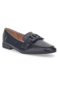 Mocassino Nero a Punta Squadrata First Lady 401