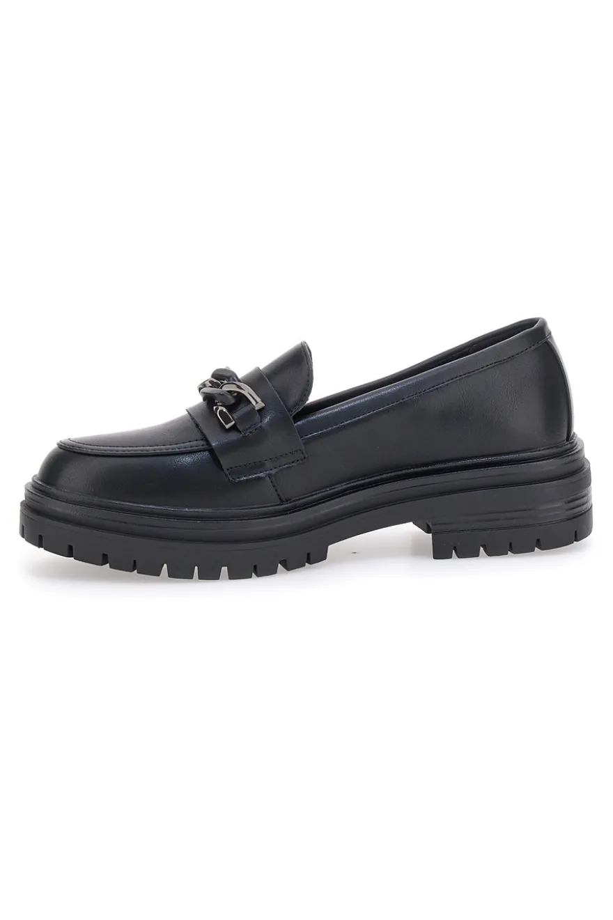 Mocassino Nero con Catena CAFE' COST 9Y7298