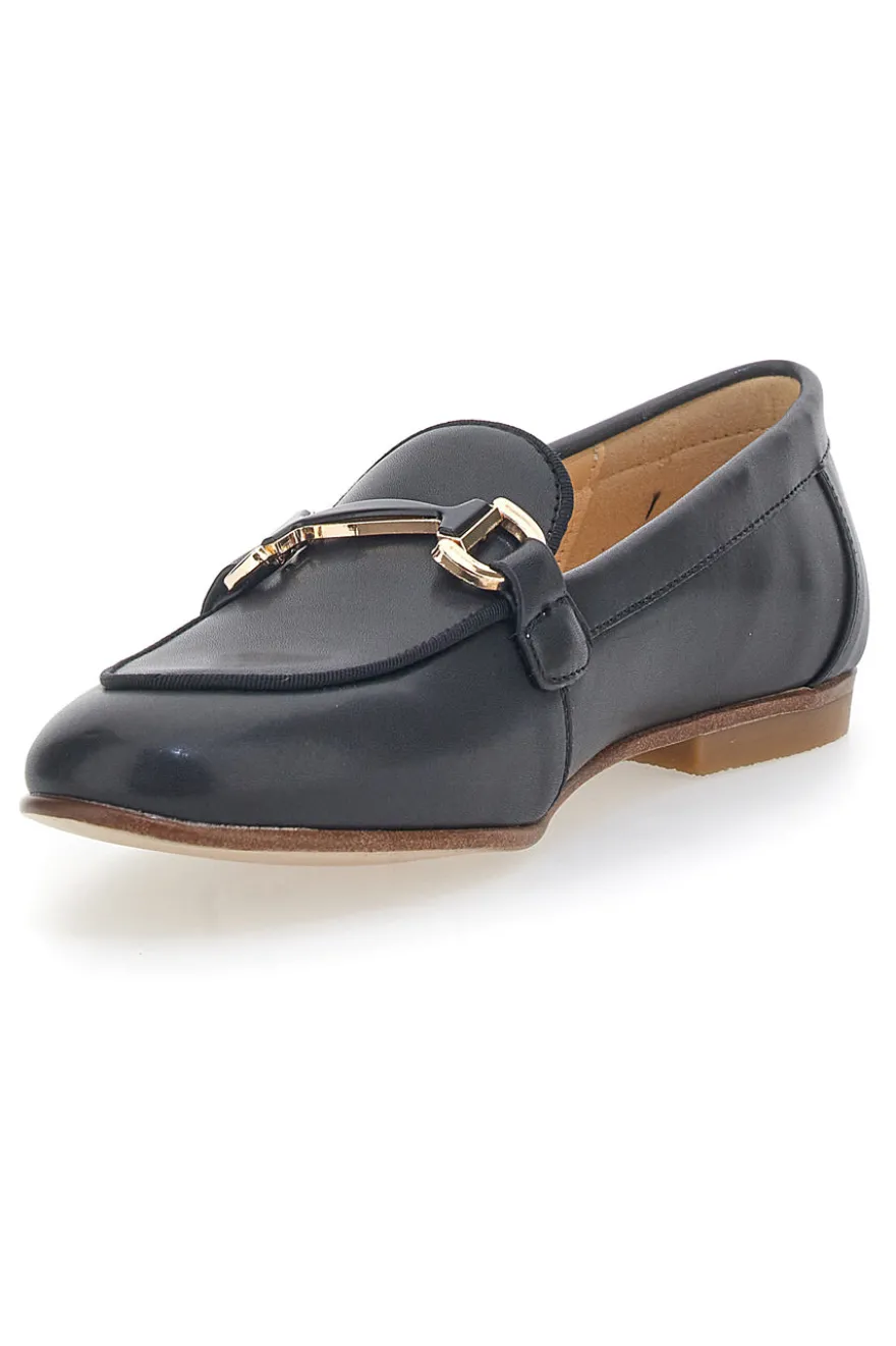 Mocassino nero con Morsetto Mariella Burani 50450