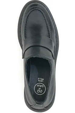 Mocassino Nero con Tacco Galia 2200115