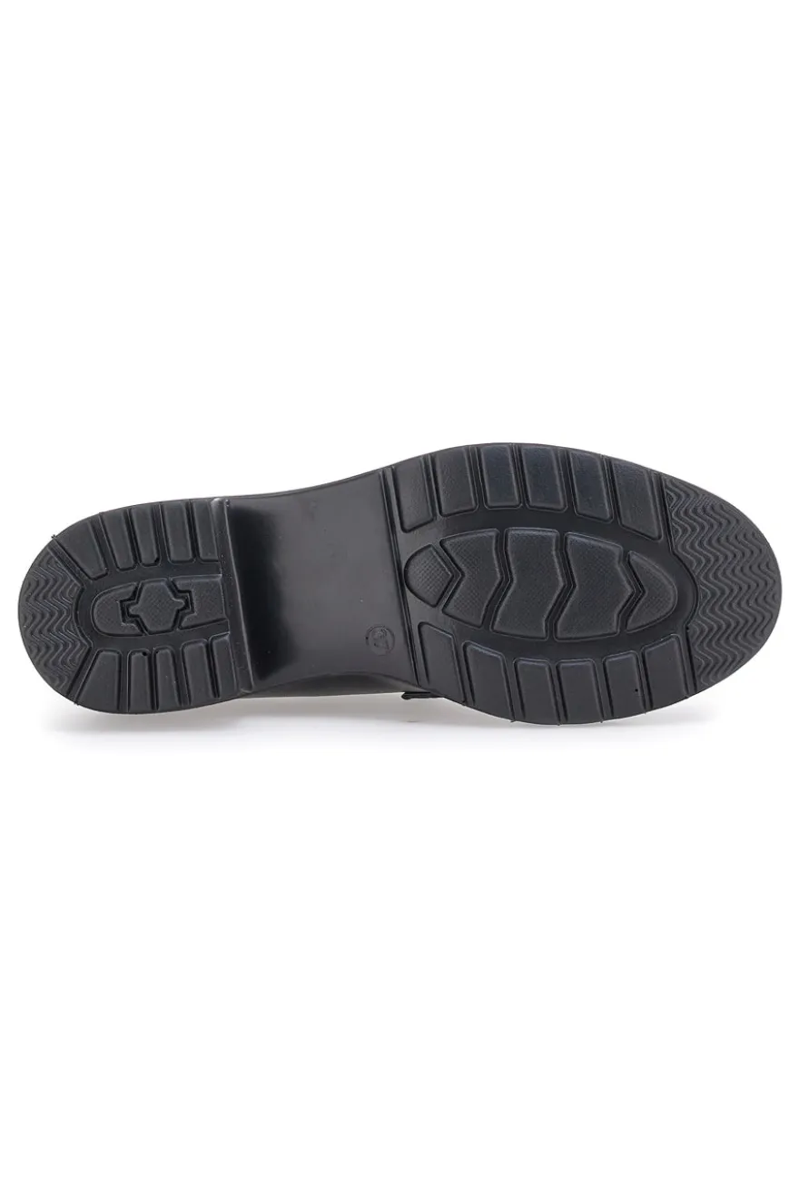 Mocassino Nero con Tacco Galia 2200115