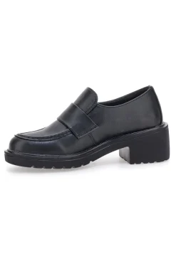 Mocassino Nero con Tacco Galia 2200115