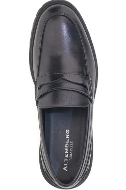 Mocassino Nero Vera Pelle Altemberg 23111