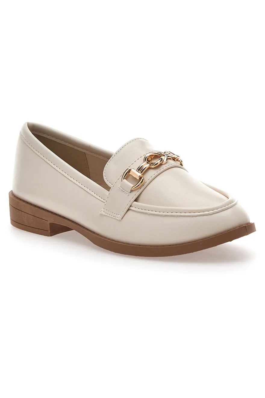 Mocassino Panna con Morsetto First Lady 417