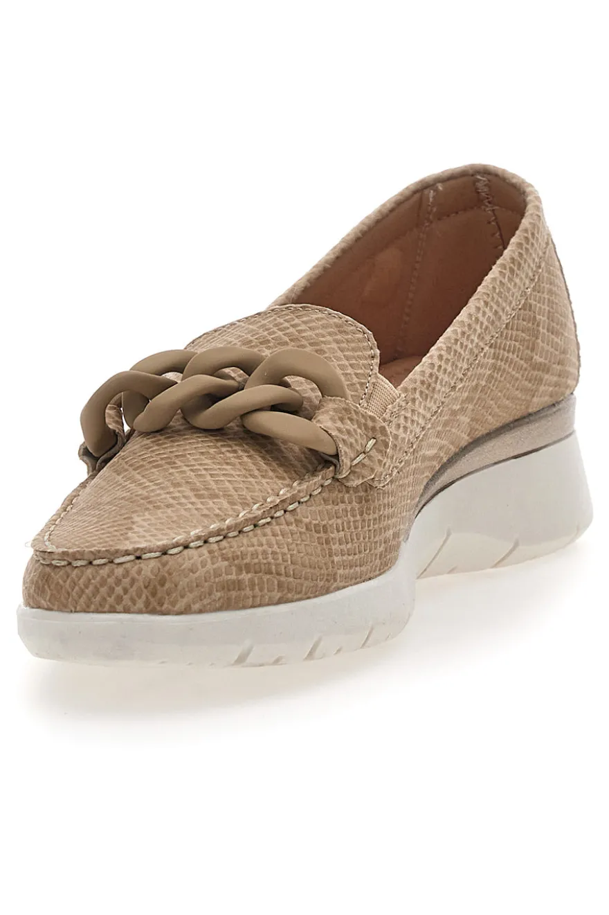 Mocassino Pitonato Beige Inblu 17 IC