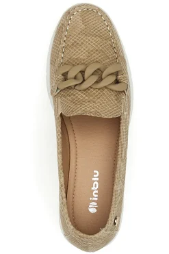 Mocassino Pitonato Beige Inblu 17 IC