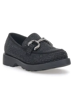 Mocassino Pittarello Glam 1101 Nero con Strass