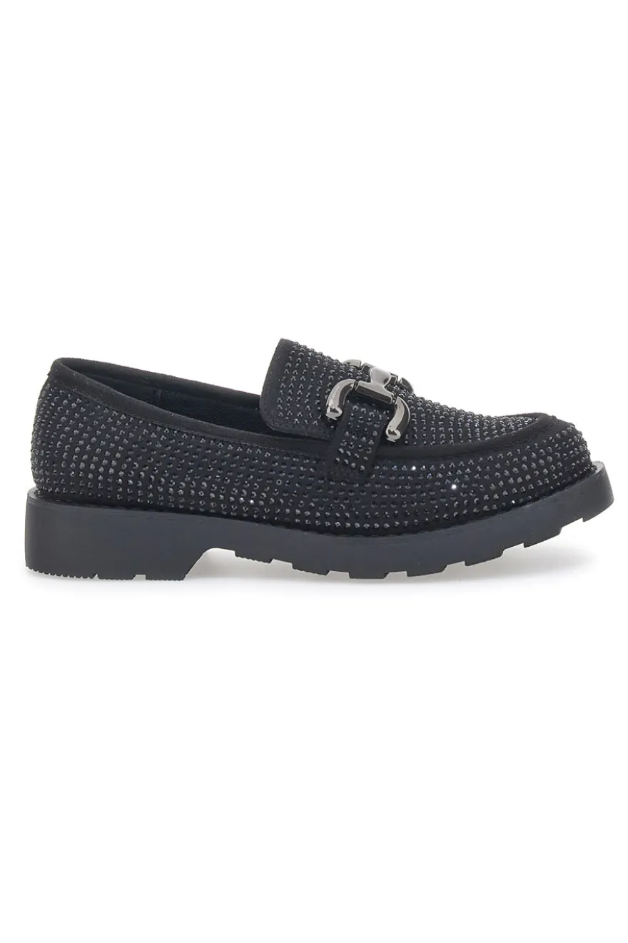 Mocassino Pittarello Glam 1101 Nero con Strass