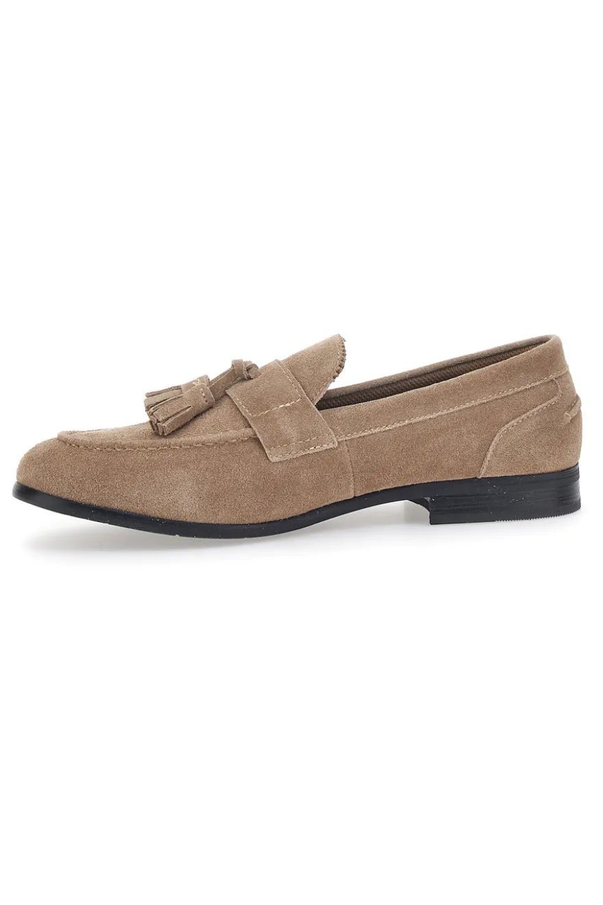 Mocassino Scamosciato Beige Solo Soprani 41820