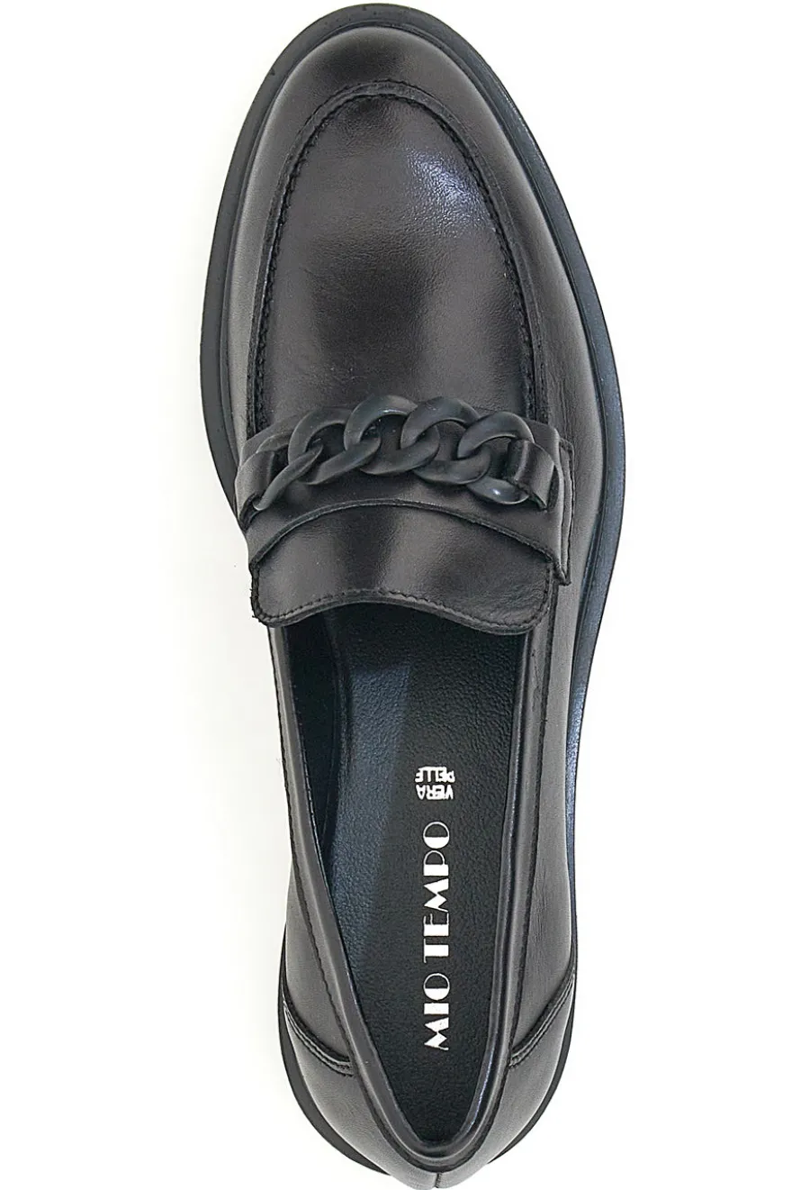 Mocassino Vera Pelle Nero Mio Tempo 243371