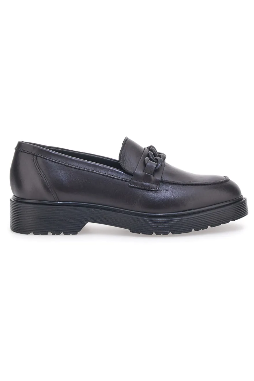 Mocassino Vera Pelle Nero Mio Tempo 243371