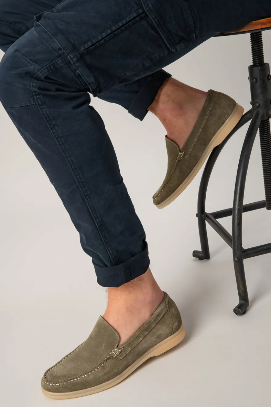 Mocassino Verde Vera Pelle Pittarello Focus 8410