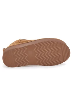 Mon Dieu L1250 – Stiefeletten mit Plateausohle und Wildledereffekt in Kamelbraun