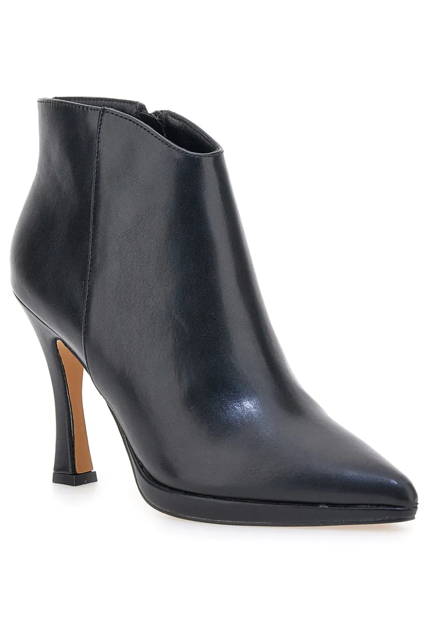 Mon dieu 1929Q20 schwarze Stiefeletten mit Spool-Absatz