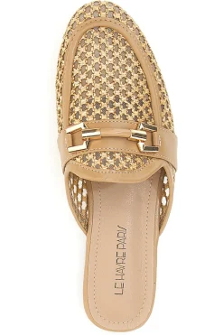 Mule beige con morsetto dorato Le Havre Paris LLY27