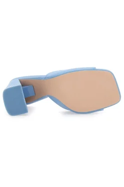 Mule con tacco largo azzurro Renato Balestra 67305