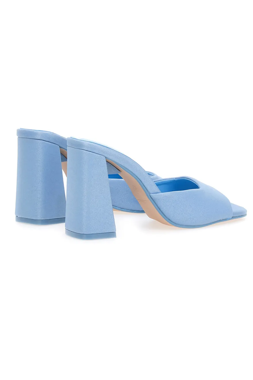 Mule con tacco largo azzurro Renato Balestra 67305