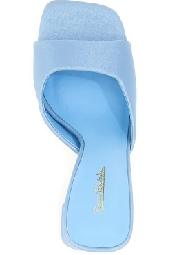 Mule con tacco largo azzurro Renato Balestra 67305