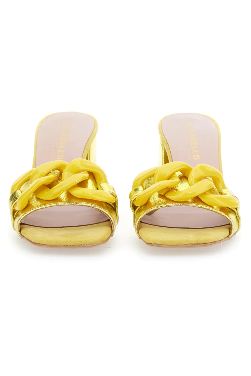 Mules Chic Pittarello 0148 Giallo Metallizzato