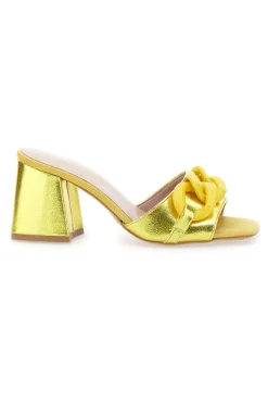 Mules Chic Pittarello 0148 Giallo Metallizzato