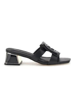 Mules nere con tacco basso e fascia decorativa Laura biagiotti 9730