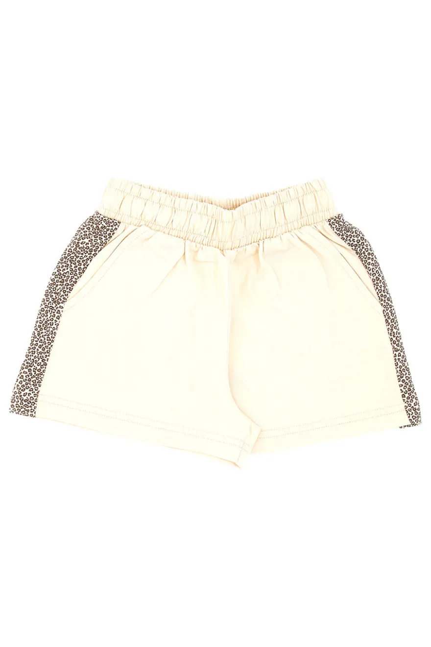 Pantaloncini Beige Con Fantasia Leopardata Pitt Kids PT-K-SH-7004