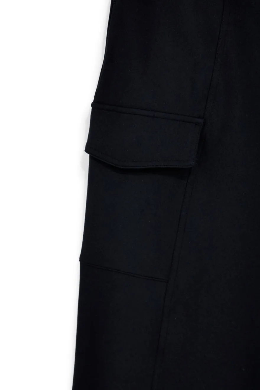 Pantalone Nero Cargo con Coulisse Skechers PT101