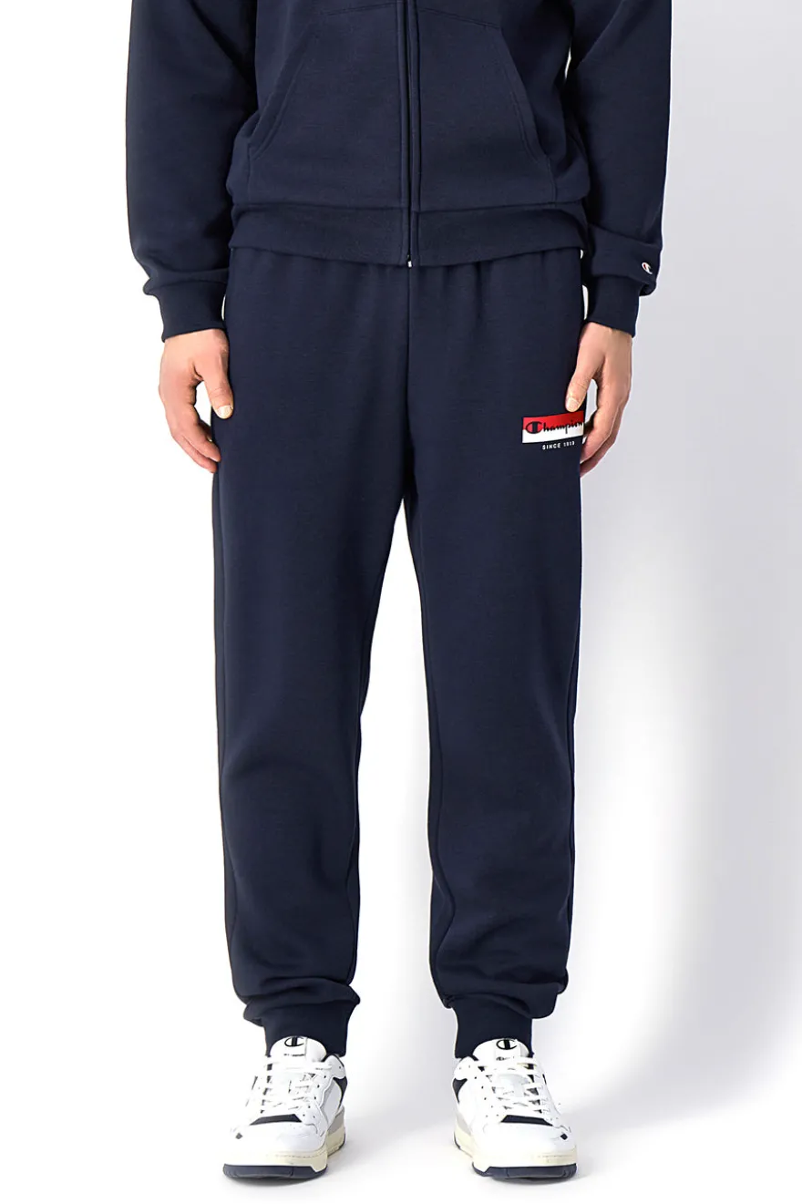 Pantalone Sportivo felpato blue CHAMPION RIB CUFF PANTS