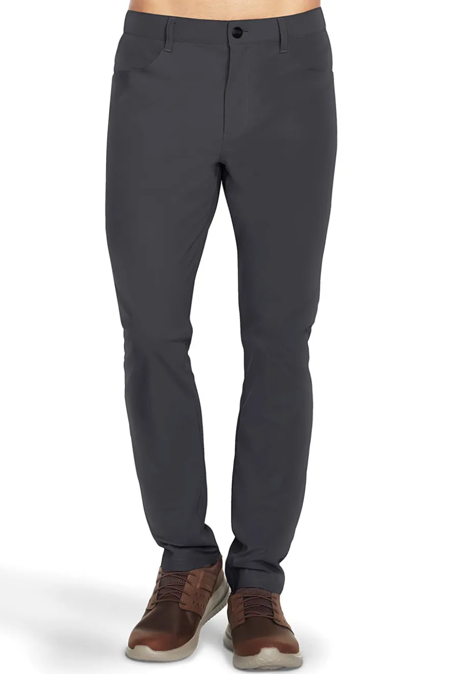 Pantaloni antracite a 5 tasche con zip Skechers PT108