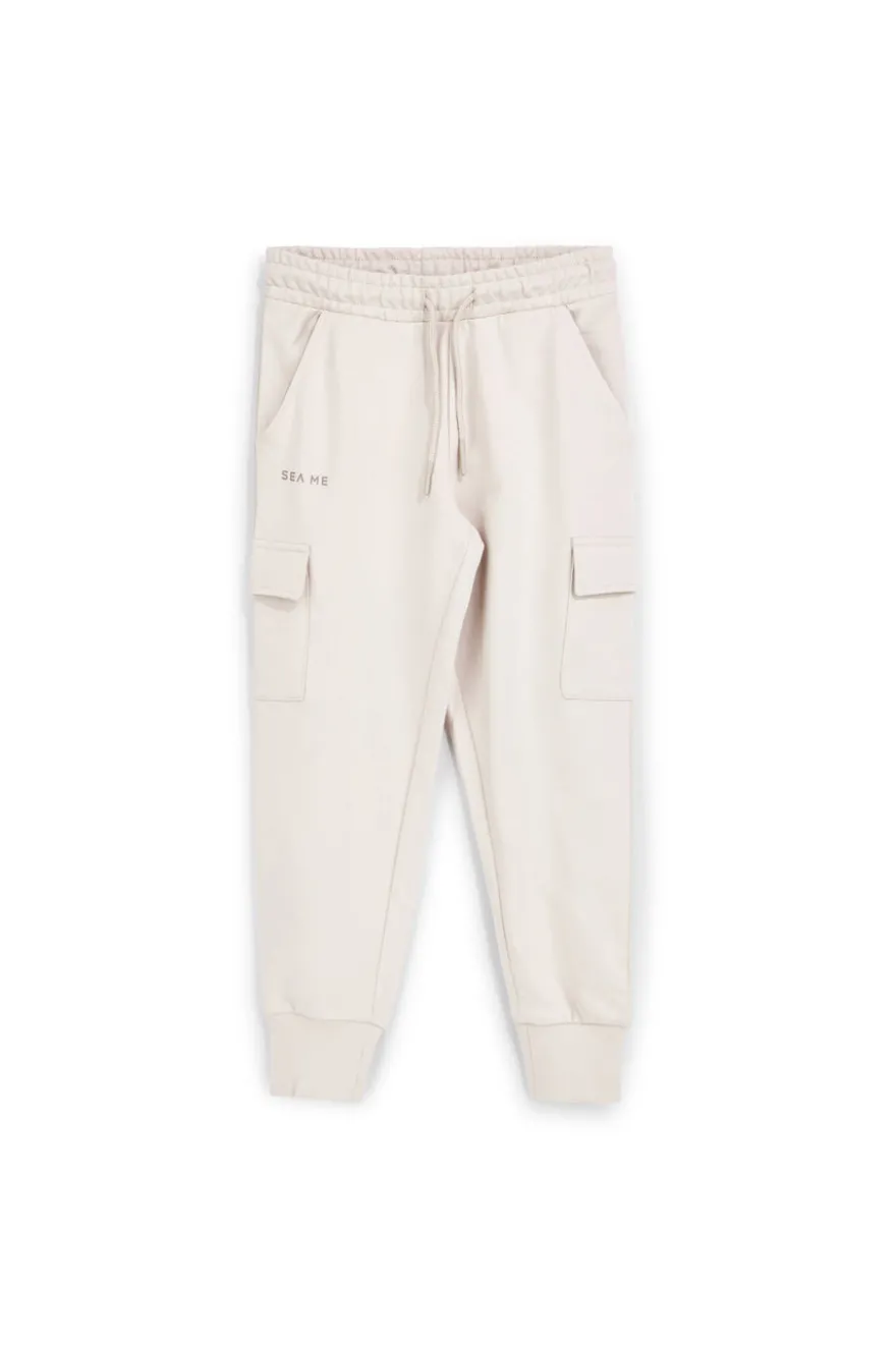 Pantaloni beige con tasche cargo Pitt kids PT-B-P-9031