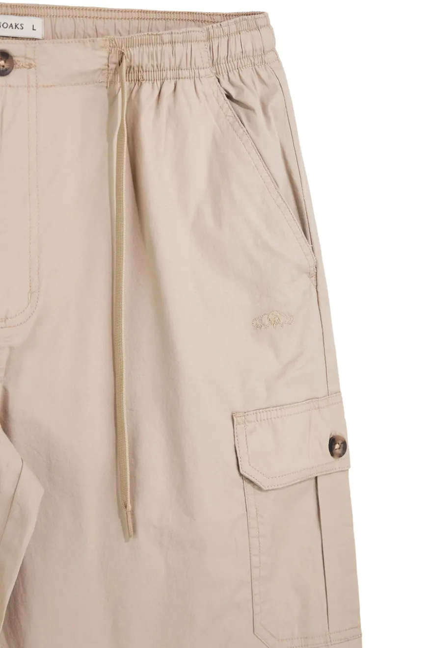 Pantaloni beige con tasche cargo e coulisse Sevenoaks NBY006