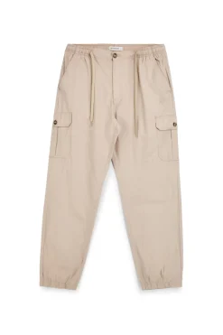Pantaloni beige con tasche cargo e coulisse Sevenoaks NBY006