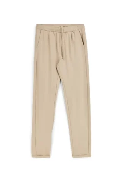 Pantaloni beige tessuto in morbida maglia piqué tasche laterali Pittarello tierra PT-M-T-9077