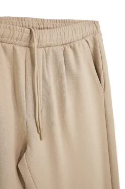 Pantaloni beige tessuto in morbida maglia piqué tasche laterali Pittarello tierra PT-M-T-9077
