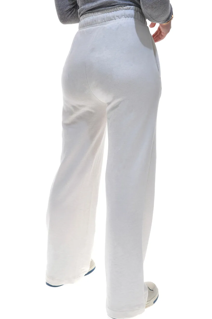 Pantaloni Bianchi con Logo Dorato NO LIMITS LAPK005S25