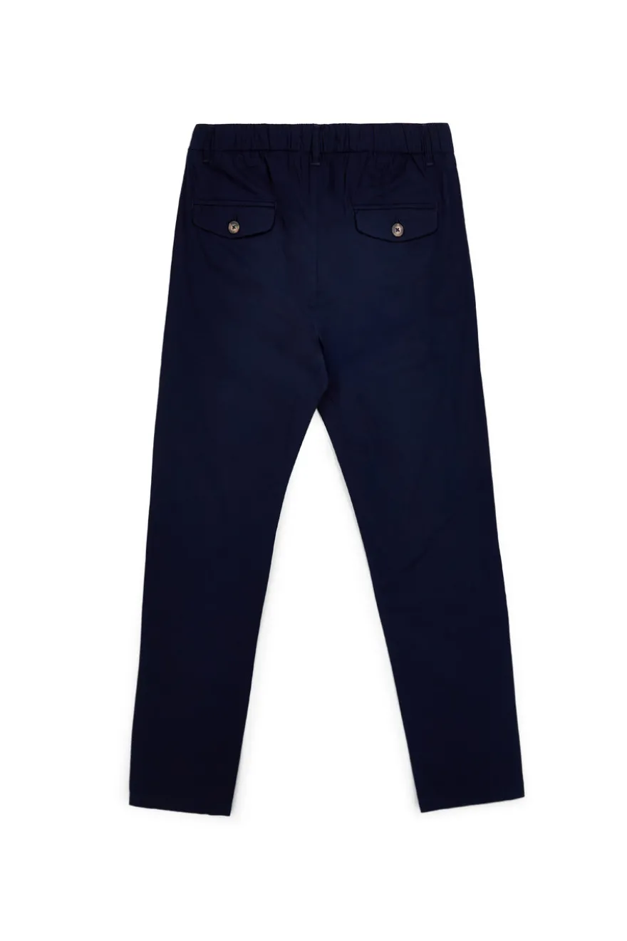 Pantaloni blu con coulisse e tasche Sevenoaks NBY008