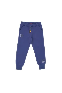 Pantaloni blu con polsini alle caviglie PITT KIDS 6009