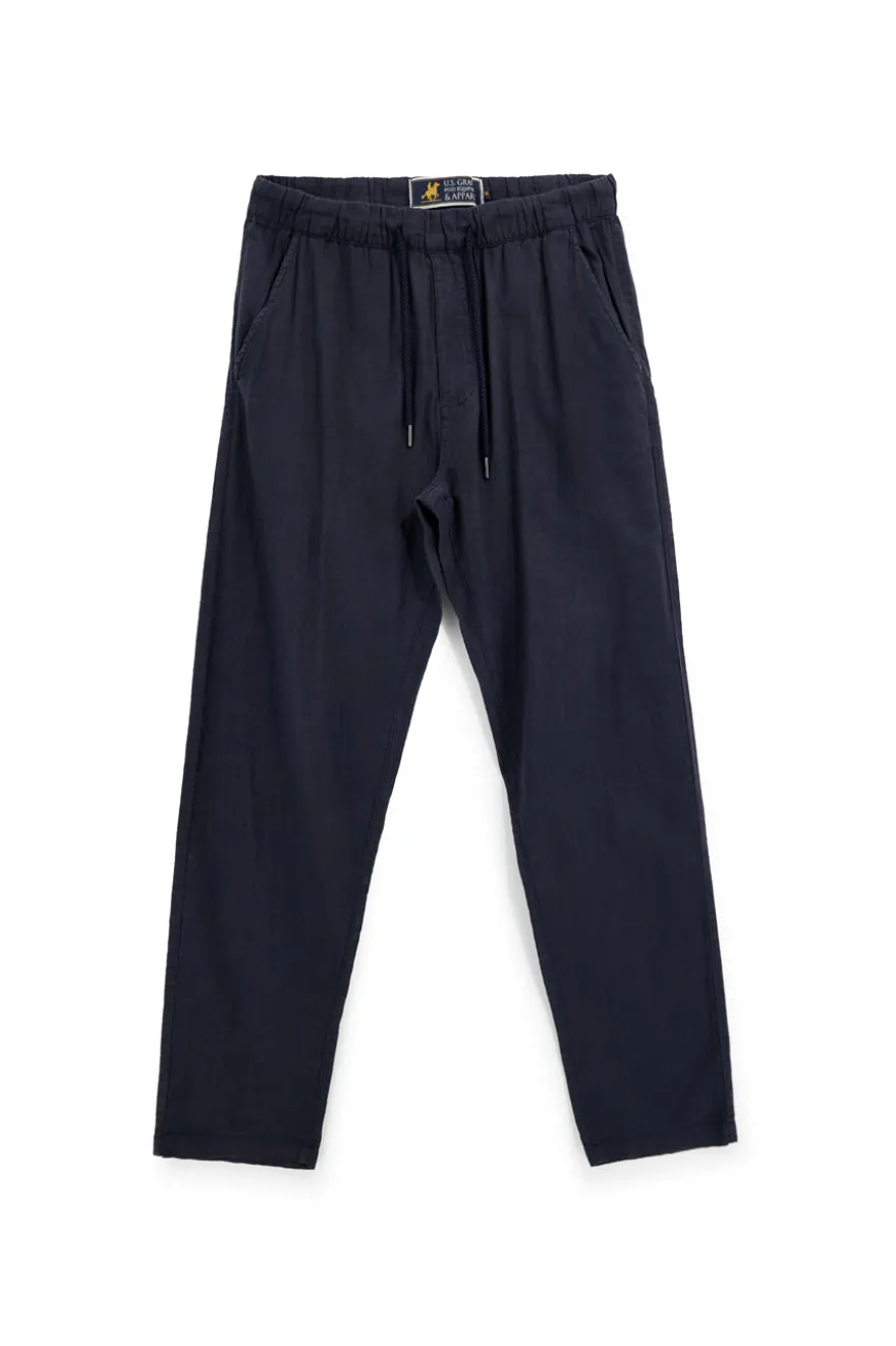 Pantaloni blu in cotone U.s.grand polo US61114M