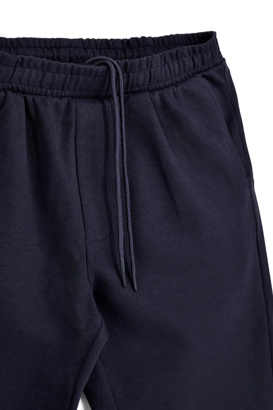 Pantaloni blu tessuto in morbida maglia piqué tinta unita Pittarello tierra PT-M-T-9078
