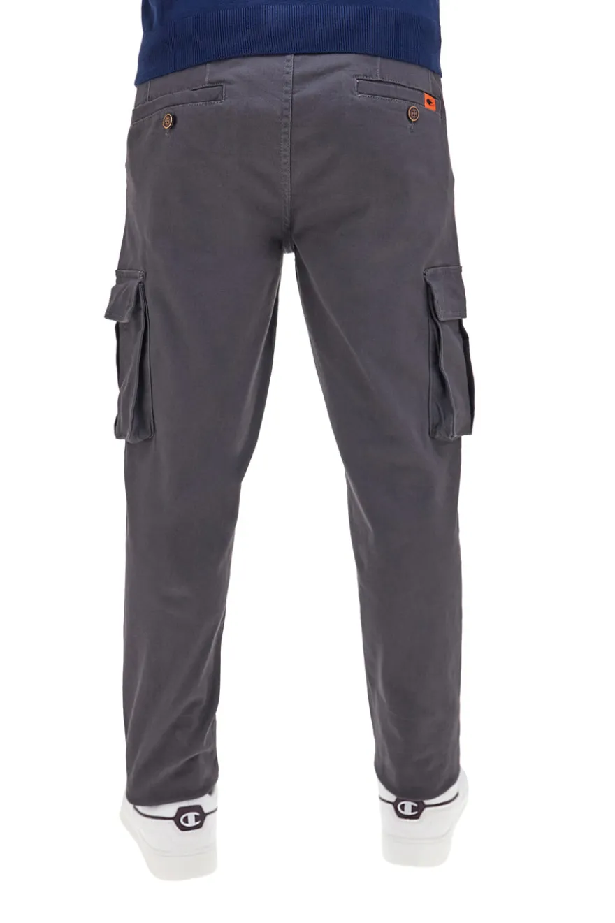 Pantaloni cargo grigi regular fit con tasconi No limits MAPW001W24