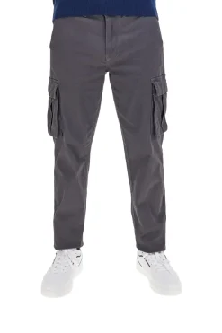 Pantaloni cargo grigi regular fit con tasconi No limits MAPW001W24
