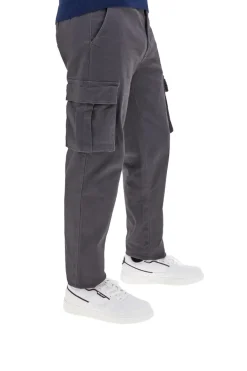 Pantaloni cargo grigi regular fit con tasconi No limits MAPW001W24