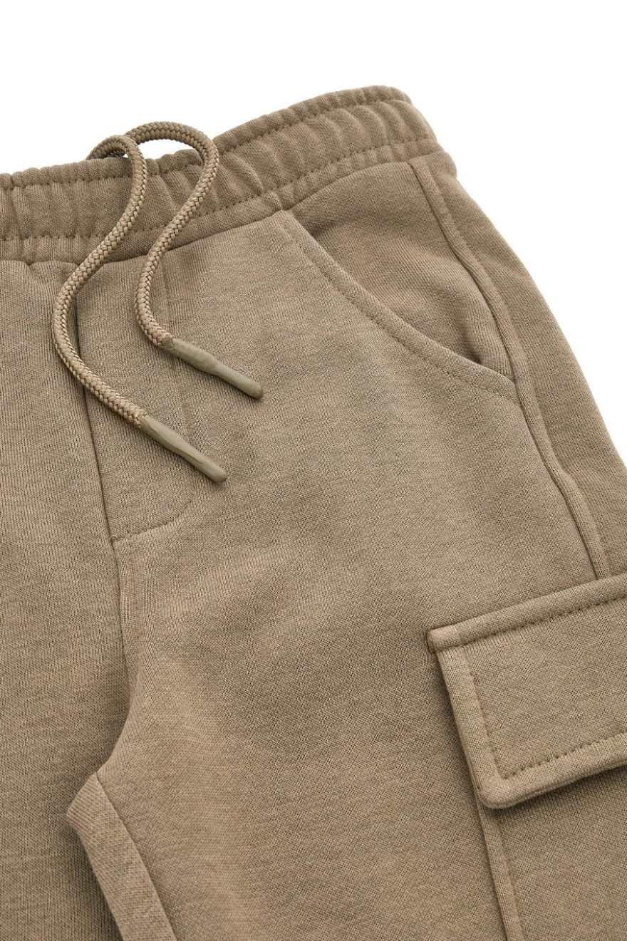 Pantaloni cargo verde militare con patch dinosauro Pitt Kids PT-KP-8002