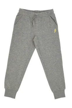 Pantaloni Grigi con Logo Ricamato Pitt Kids PT-B-FP-05022