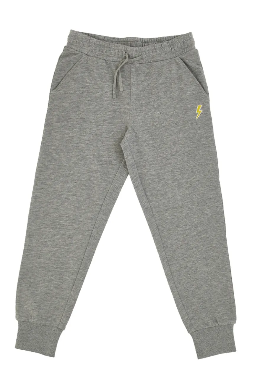 Pantaloni Grigi con Logo Ricamato Pitt Kids PT-B-FP-05022