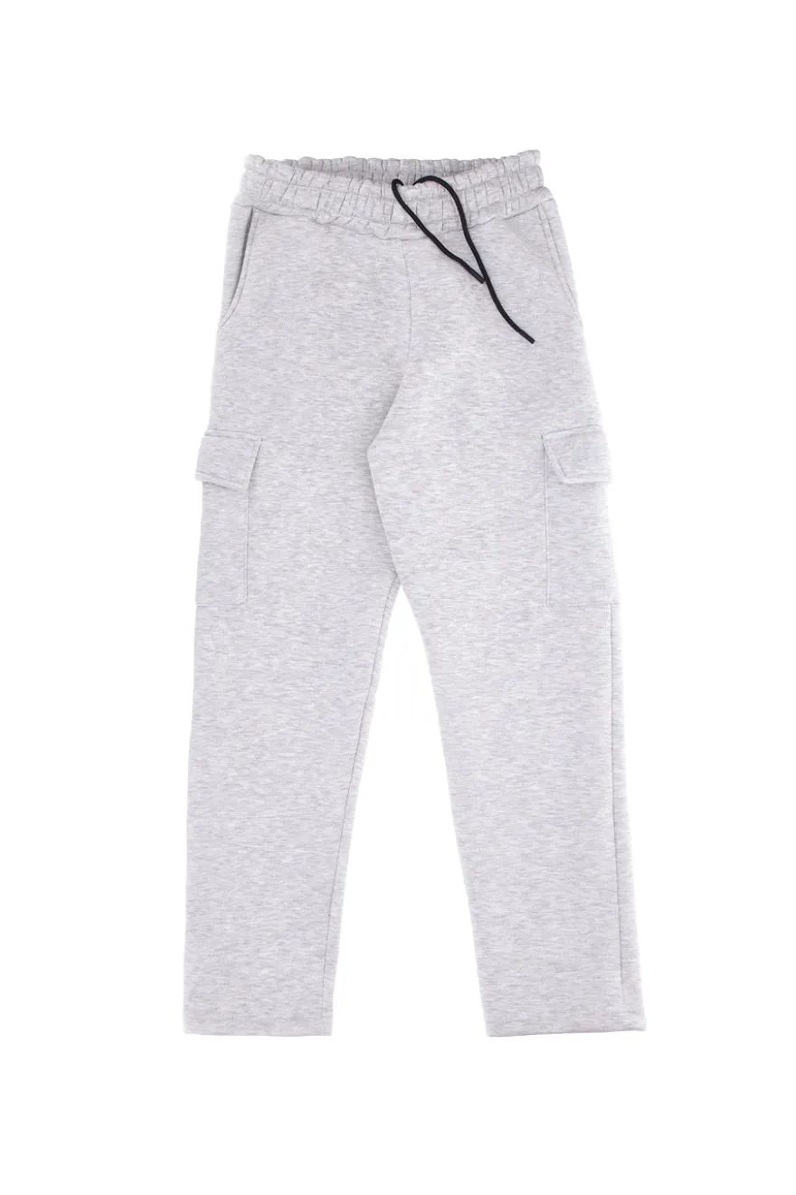Pantaloni grigio chiaro cargo interno felpato Boardman 700